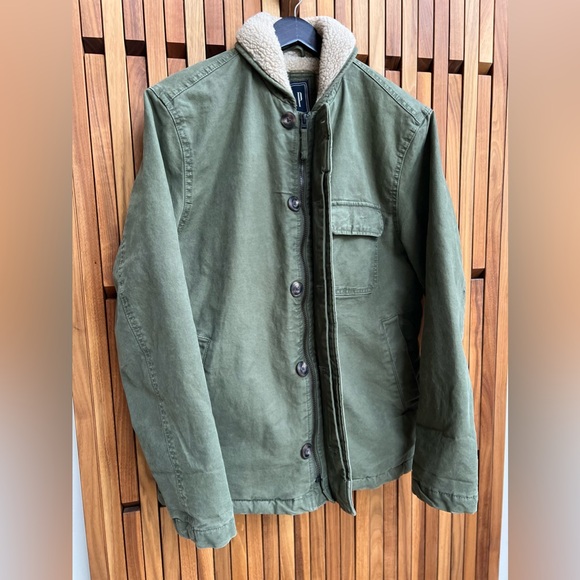 GAP Army Green Jacket Men’s- Small - Picture 3 of 7